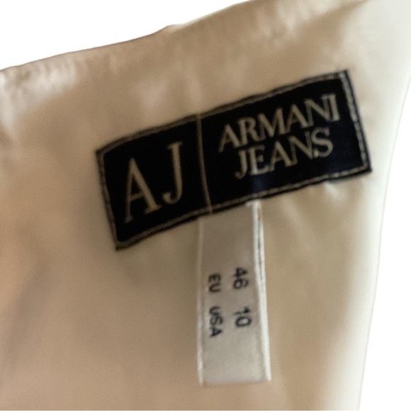 COPY - Armani JEANS ivory white stretch cotton knot detail neckline,exposed zip… - Picture 10 of 14